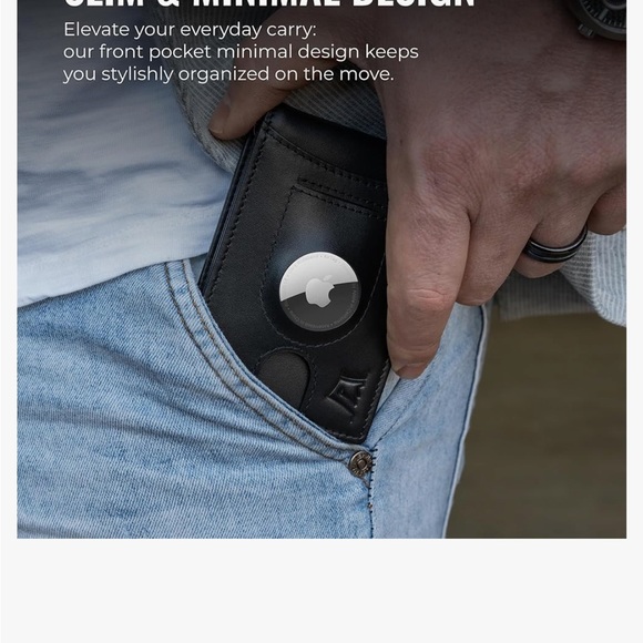 Kings Loot Trackable Wallet - AirTag Compatible - Black - Picture 4 of 11